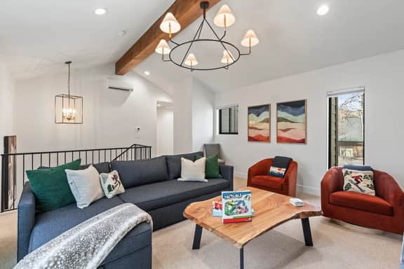Near Future Canyons Village Skyway | Brand-New Luxury Remodel + Private Hot Tub, Designer Finishes, Spacious Living Areas, Mountain Views, and Easy Access to World-Class Skiing, Dining, Golf, Hiking, and Year-Round Adventure.